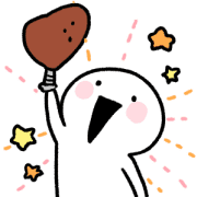 อิโมจิไลน์ Very cute tapioca emoji (celebration)