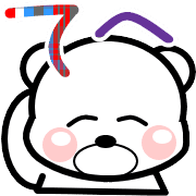 อิโมจิไลน์ Everyday fun white bear(Emoji)