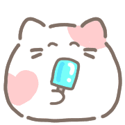อิโมจิไลน์ A variety emojis of cats like mochi.