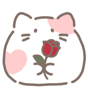 อิโมจิไลน์ A variety emojis of cats like mochi.