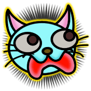 อิโมจิไลน์ Light blue cat "Nyancy"