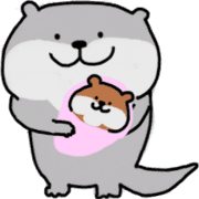 อิโมจิไลน์ (Emoji) Otter congratulations
