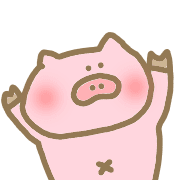 อิโมจิไลน์ stay home cute bear pig piggy everyday