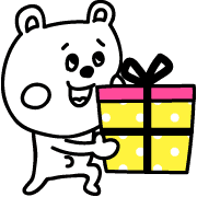 อิโมจิไลน์ noamaman bear emoji celebration