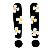 อิโมจิไลน์ Adult girly floral pattern x black emoji