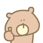อิโมจิไลน์ Happy bear kawaii useful celebration
