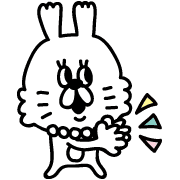 อิโมจิไลน์ Pearl rabbit! mini emoji2