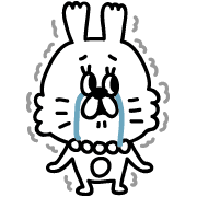 อิโมจิไลน์ Pearl rabbit! mini emoji2