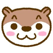 อิโมจิไลน์ Cute Otter and celebration Emoji