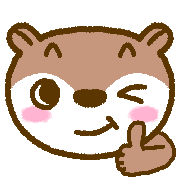อิโมจิไลน์ Cute Otter and celebration Emoji