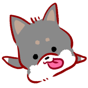 อิโมจิไลน์ Shibashiba i-nu emoji kuro