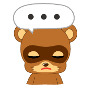 อิโมจิไลน์ "DOUBUTSU URANAI" Emoji Raccoon Ver.