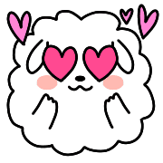 อิโมจิไลน์ Cute dog Belle stylish Basic Emoji
