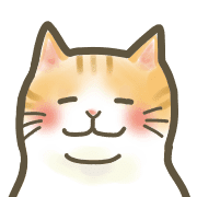 อิโมจิไลน์ Festive emoji of plump cat
