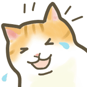 อิโมจิไลน์ Festive emoji of plump cat