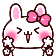อิโมจิไลน์ Cute girl rabbit 4