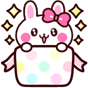 อิโมจิไลน์ Cute girl rabbit 4