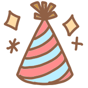 อิโมจิไลน์ Celebration fluffy emoji