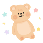 อิโมจิไลน์ Muffin Bear : Super Super Cute Emoji