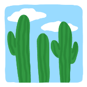 อิโมจิไลน์ Cactus,plants frames!