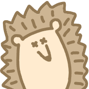 อิโมจิไลน์ kawaii hedgehog everyday useful emoji
