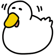 อิโมจิไลน์ White duck Emoji