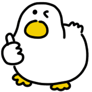 อิโมจิไลน์ White duck Emoji