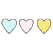 อิโมจิไลน์ Pastel heart emoji