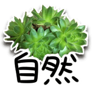 อิโมจิไลน์ Green plants and message