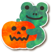 อิโมจิไลน์ Autumn frog,daily use emoji