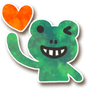 อิโมจิไลน์ Autumn frog,daily use emoji