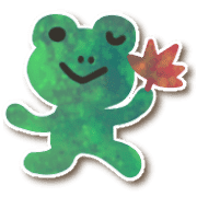 อิโมจิไลน์ Autumn frog,daily use emoji