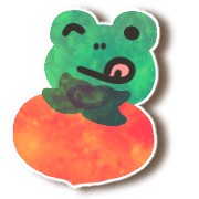 อิโมจิไลน์ Autumn frog,daily use emoji