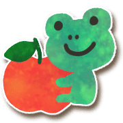 อิโมจิไลน์ Autumn frog,daily use emoji