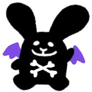 อิโมจิไลน์ Rock rabbit and skull halloween2020