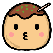 อิโมจิไลน์ Happy Takoyaki Emoji