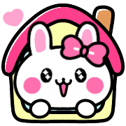 อิโมจิไลน์ Cute rabbit with sweet Pun and Jokes :)