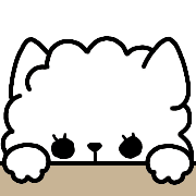 อิโมจิไลน์ Cute and fluffy cat.