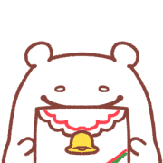 อิโมจิไลน์ Feigned illness bear "New winter" emoji
