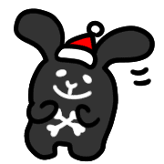 อิโมจิไลน์ Rock rabbit and skull / xmas,new year