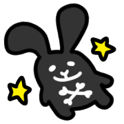 อิโมจิไลน์ Rock rabbit and skull / xmas,new year