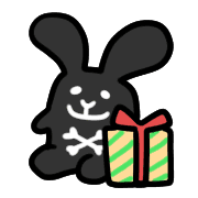 อิโมจิไลน์ Rock rabbit and skull / xmas,new year