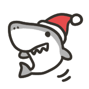 อิโมจิไลน์ Christmas,winter shark