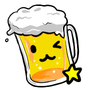 อิโมจิไลน์ Happy beer Emoji