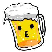 อิโมจิไลน์ Happy beer Emoji