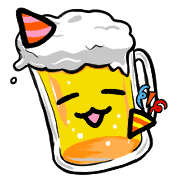 อิโมจิไลน์ Happy beer Emoji