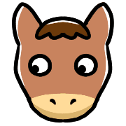 อิโมจิไลน์ Happy horses Emoji