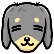 อิโมจิไลน์ Happy Miniature dachshund Emoji