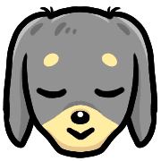 อิโมจิไลน์ Happy Miniature dachshund Emoji