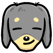 อิโมจิไลน์ Happy Miniature dachshund Emoji